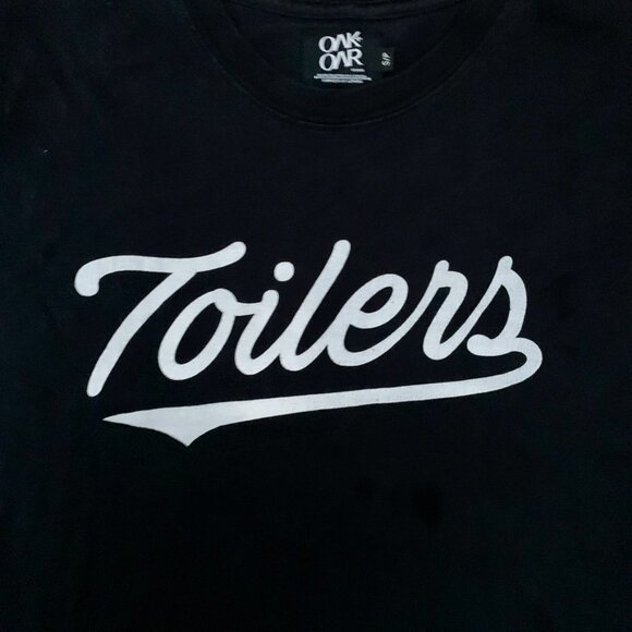 Toilers Tee Oak Oar Men’s Small Black Outdoor Casual Running Hiking Camping Logo - Picture 2 of 5